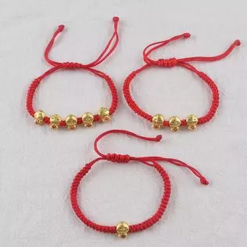 2025 год Змеи, Счастливые Красные Веревочные Плетеные Браслеты Зодиак Змея Привлекает Удачу Браслеты Ювелирные Изделия Ручной Работы Подарки