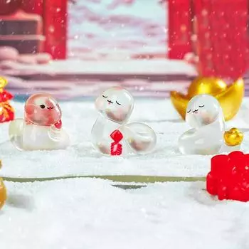 2025 год Змеи светящийся орнамент Фортуна зодиак змея фигурка микро пейзаж автомобиль интерьер домашний настольный декор 6Pcs/set