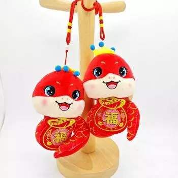 2025 год змеи талисман кукла плюшевая игрушка кавайный зодиакальный змея кулон китайский год подвесное украшение фестиваль подарки