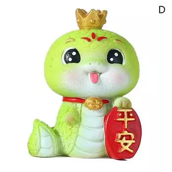 2025 год Змеи Украшение Мультфильм Счастливая Змея Фигурка Микро Пейзаж Автомобиль Интерьер Домашний Рабочий Стол Украшение D