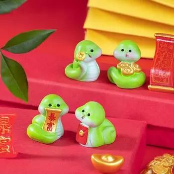 2025 год Змеи Украшение Мультфильм Счастливая Змея Фигурка Микро Пейзаж Автомобиль Интерьер Домашний Рабочий Стол Украшение A9