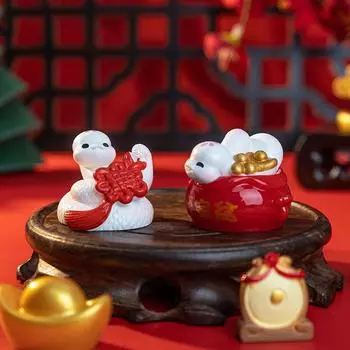 2025 год Змеи Украшение Мультфильм Счастливая Змея Фигурка Микро Пейзаж Интерьер Автомобиля Украшение Дома Подарок На Новый Год A11