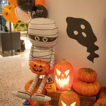 2025 Хэллоуин надувной шар украшение дома, гигантская стоящая мумия страшное атмосферное украшение, патио гостиная украшения Other