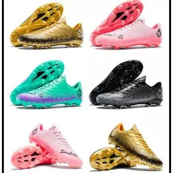 2025 high-top football shoes adult long nails TF broken nails sneakers competition long nails children s training football shoes 33