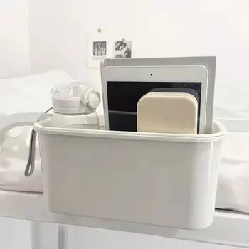 2025 Home Large Capacity Bedside Hanging Basket Shelf Crib Storage Baby Diaper Bag Fence Table Box Baby Bedside Hanging Basket серый