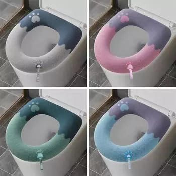 2025 home Универсальные коврики для унитаза Four Seasons soft U чехол для сиденья унитаза для теплой зимы чехол для сиденья для горшка грелка подушка для унитаза накидка серый
