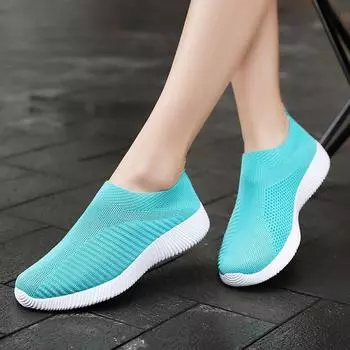 2025 hot-selling elastic socks shoes flat-soled sports and leisure lightweight fly-woven foot women s shoes size 35-43 35