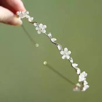 2025 Изысканный Элегантный Жемчужный Обруч Для Волос Цветок Обруч Для Женщин Девочек Головной Убор Милый Милый Головной Убор Аксессуары Для Волос wide 12 cm