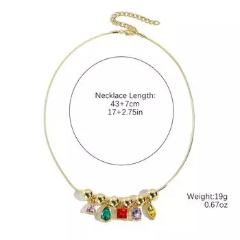 2025 Ювелирные изделия Ожерелье Подарок на День Матери Легкое Роскошное Премиум Цветное Кристалл Ожерелье