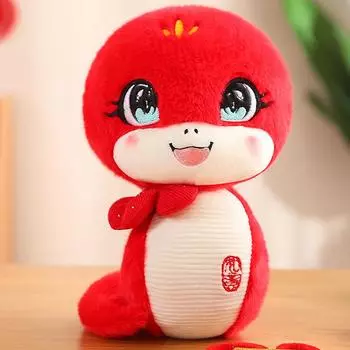 2025 Kawaii Мягкая плюшевая змея Кукла-талисман Змея Плюшевая кукла-животное Мультяшная маленькая змея Плюшевая игрушка Украшение для спальни Диван Подарок A3