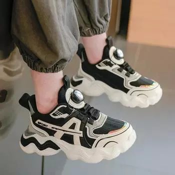 2025 Kids Shoes Boy Casual Sneakers Platform Comfortable Children School Sports Tenis Boy Shoes Children s Basketball Shoes 34 синий