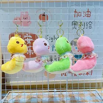 2025 Китайский год украшения милый зодиак змея плюшевый брелок кулон мягкая кукла счастливый талисман подарки для детей розовый