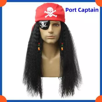 2025 Косплей Хэллоуин Пиратский Длинный Парик Для Мужчин HW935