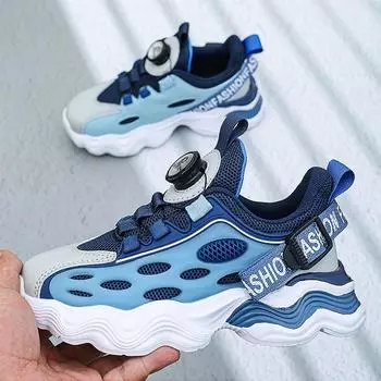 2025 Кроссовки для мальчиков и девочек, легкие, нескользящие, дышащие, удобные, унисекс, детские, спортивные, для бега, ходьбы, спортивная обувь для детей 28 чёрный