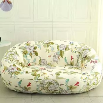 2025 Круглогодичный Двойной Чехол для Дивана Всевключено Универсальная Защита Коврик для Ванной Круглый Чехол для Кресла-мешка Тканевый Чехол для Дивана в Форме Тыквы Chunyou Single Pumpkin Sofa Set Fit