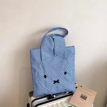 2025 large capacity new canvas bag cute shoulder casual messenger bag cartoon tote жёлтый