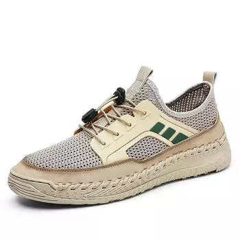 2025 large size summer new sports and leisure shoes men s lightweight mesh shoes breathable thin hollow mesh shoes 38