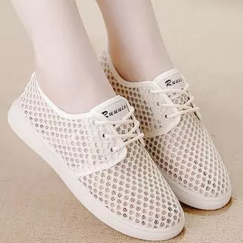 2025 Летние кроссовки женские для бега на открытом воздухе с мягкой подошвой, дышащие, модные, легкие, повседневные, сетчатые, кроссовки для тенниса Tenis De Moda 35 белый