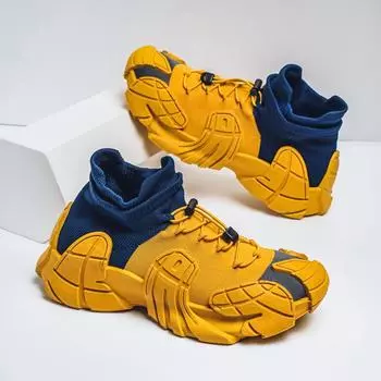 2025 летние летающие тканые дышащие 450 маленькие сумки-клетки осьминог кокос обувь инструменты носки для улицы обувь Douyin 39 жёлтый