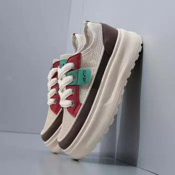 2025 летние маленькие белые туфли, новая корейская версия, женские студенческие туфли на платформе, увеличивающие рост, спортивная обувь, повседневная обувь ZY1827 35