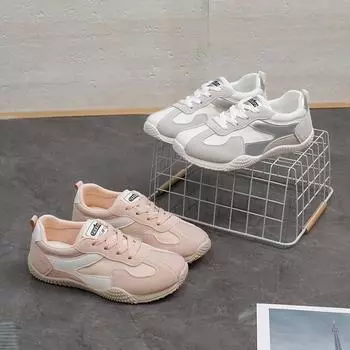 2025 летние маленькие белые туфли, новая корейская версия, женские студенческие туфли на сетчатой платформе для спорта и отдыха, уличные туфли K1508 35 розовый