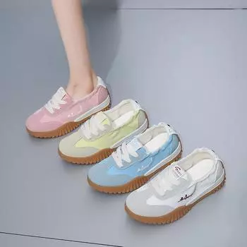 2025 летние маленькие белые туфли, новая корейская версия, женские студенческие туфли на платформе, увеличивающие рост, спортивная обувь для скейтбординга, повседневная обувь для женщин J8821 35 озеро синий