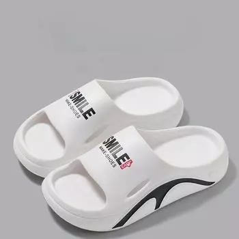 2025 Летние мужские тапочки, модные нескользящие износостойкие мягкие пляжные тапочки для улицы на толстой подошве Тапочки из ЭВА для ванной комнаты Шлепанцы 39-40 темный кофе