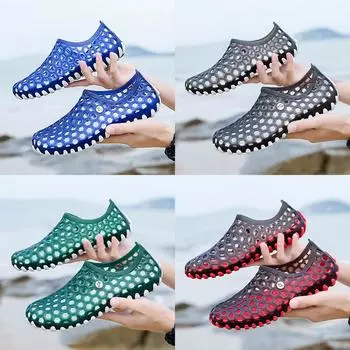 2025 летние мужские забродные пляжные сандалии для пары, сетчатые сандалии, модная верхняя одежда, нескользящая, дезодорирующая и хорошо пропускающая воздух 36