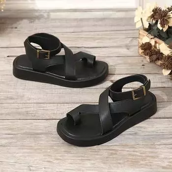 2025 летние новые босоножки на платформе женские туфли большого размера повседневные босоножки на платформе пятно 36 белый