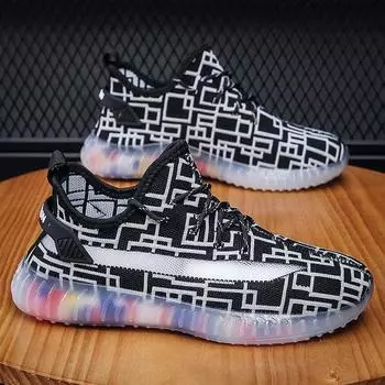 2025 летние новые дышащие кокосовые туфли мужские спортивные туфли корейская версия универсальные маленькие белые сетчатые туфли на платформе кроссовки мужские 39