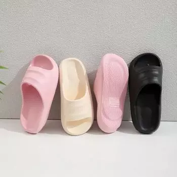 2025 летние новые мужские и женские парные сандалии для ванной комнаты и дома одно слово повседневная одежда наступая на дерьмо пара тапочки 36/37 розовый