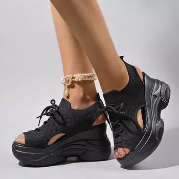 2025 летние новые однотонные сандалии большого размера с круглым носком и ремешком спереди в модном стиле для женщин 36 белый