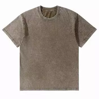 2025 Летние стираные винтажные футболки уличная хип-хоп ретро панк футболка женская Харадзюку повседневная хлопковая с коротким рукавом стираный топ XL чёрный