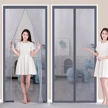 2025 Летняя дверь, окно, москитная сетка, дверь, противомоскитная сетка, мухи, жуки, шторы, дверная сетка, автоматическое закрывание двери для кухонной двери, сетка для экрана 70X200CM