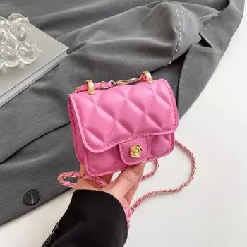 2025 летняя мини-сумка знаменитая квадратная сумка женская цепочка с бриллиантами универсальная сумка-мессенджер чёрный