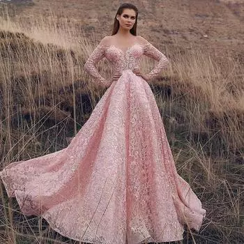 2025 летняя новая женская одежда сексуальное полое одно слово плечо вышитое свадебное платье большое свободное платье S розовый