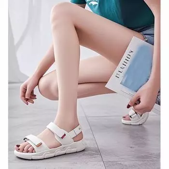 2025 Летняя обувь Женские сандалии на плоской подошве Летние праздничные модные брендовые женские повседневные туфли 35 красный