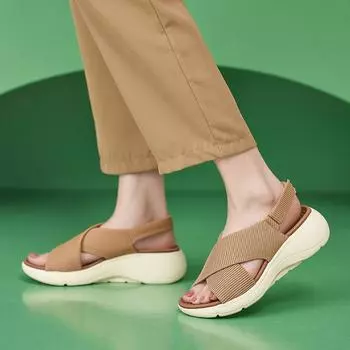 2025 Летняя обувь Женские сандалии на плоской подошве Открытый носок Летние праздничные модные брендовые женские сетчатые туфли в стиле бохо Современные сандалии Черный Зеленый Большой размер 41 35 чёрный