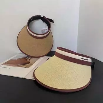 2025 летняя соломенная шляпа с алфавитом, защищающая от ультрафиолета, женская, для езды на велосипеде, антимодная, солнцезащитная шляпа M56-58cm