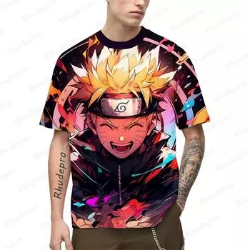 2025 Лето Горячая Япония Аниме Мужская 3D Печать Косплей Футболка Женские И Детские Уличные Футболки Унисекс Большой Топ S