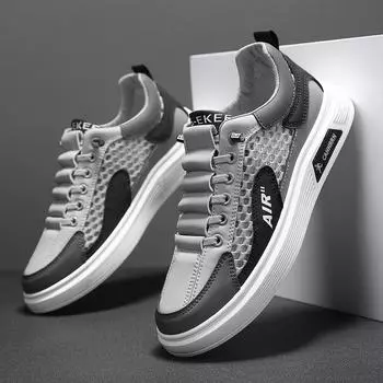 2025 лето и осень большой размер ниша большие глаза сетчатые полые повседневные доски обувь уличные порт воздухопроницаемые инструменты спортивные мужские 38 бежевый