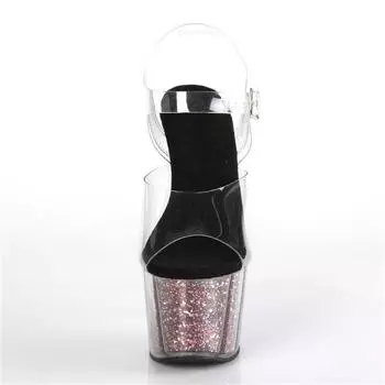 2025 лето Интернет знаменитости мода высокие каблуки модная обувь босоножки на шпильках прозрачные женские босоножки высокие каблуки 34 чёрный