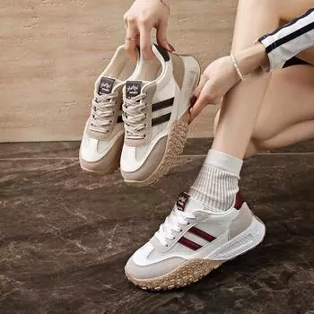 2025 лето новая корейская версия дышащая женская обувь из хлопчатобумажной ткани ins tide студенческая спортивная обувь для бега повседневная женская обувь A6002 35 хаки