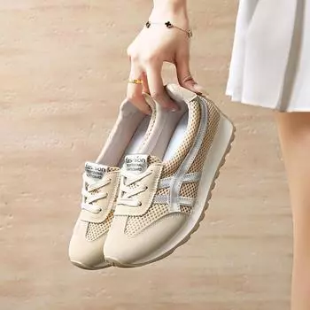 2025 лето новая корейская версия дышащая женская обувь из хлопчатобумажной ткани ins tide студенческая спортивная обувь для бега повседневная обувь JCF-213 35 зелёный