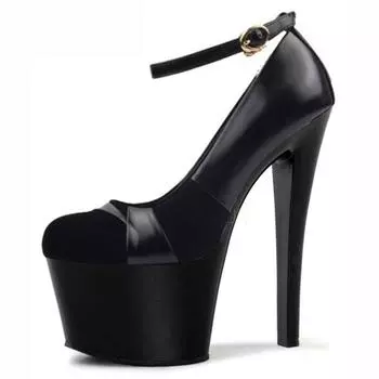 2025 лето новые черные босоножки на высоком каблуке и платформе, водонепроницаемые, на шпильке 34 чёрный