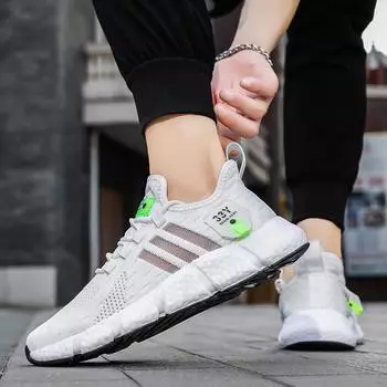 2025 Лето Новые сетчатые дышащие кроссовки для бега для мужчин и женщин Ультралегкие кроссовки больших размеров для парной спортивной обуви 36 чёрный