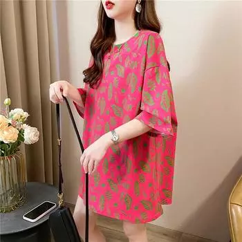 2025 Лето Женские Графические Принты Большие Длинные Футболки Корейские Готические Топы Y2k Модные Большие Размеры Футболки Девушки Уличная Одежда Харадзюку M