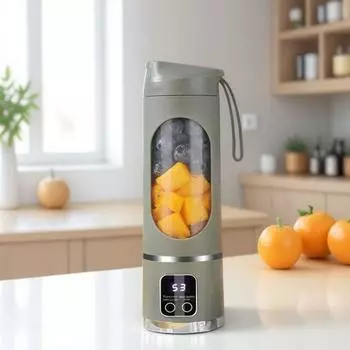 2025 Lightweight and Easy to Use 450ml Blending Cup USB Charging Juice Cup Lightweight 450ml Juice Stirring Cup Blender Green 10 head