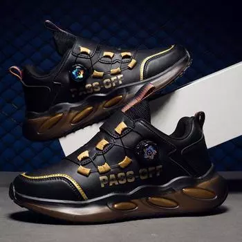 2025 live stream leather casual men s shoes personalized dad shoes outdoor sports rotating button running shoes coconut men s tide 39 синий