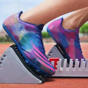 2025 mandarin duck nail shoes track and field sprint women s professional nail shoes men s running long jump shoes high school entrance examination ph 34